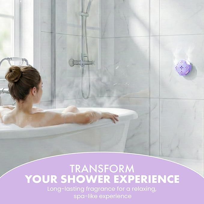 Shower Steamer Tray & Holder with Suction Cup – Non-Slip Silicone Molds for Aromatherapy Shower Steamers (2, Purple)
