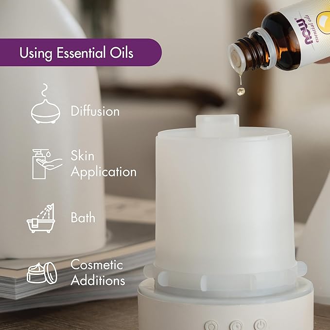 Now Essential Oils, Orange Oil, Uplifting Aromatherapy Scent, Cold Pressed, 100% Pure, Vegan, Child Resistant Cap, 4-Ounce (Pack of 2)