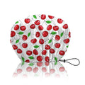 Shower Cap Reusable Double Layer Adjustable Elastic Waterproof EVA Hair Bath Caps for Women Girls Cute Aesthetic-Cherry