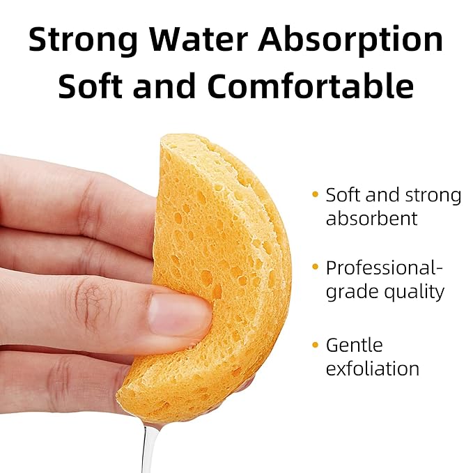 120-Count Compressed Facial Sponges|Kickleen 100% Natural Cellulose Cosmetic Spa Sponges for Daily Facial Cleansing|Makeup And Mask Removal|Exfoliating|Skin Massage|Pore Exfoliation (120Count(Yellow))