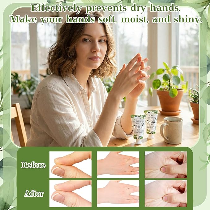50 Pack Christian Hand Lotion Bulk Gifts for Women Mother's Day Gifts Bible Mini Travel Hand Lotion for Women Church Appreciation(Greenery)