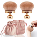 2 Pack additional Large Body Makeup Brush for individual Tanner, 3 Inch Wide individual Tanning Blend Brush - Soft Synthetic Hair for Powder, Foundation, Blusher, Bronzer (with Bonus Pouch)