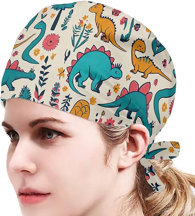 JoyLamoria Novelty Printed Cap with Sweatband Women Men Adjustable Tie Back Hats for Paiting