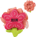 Kids Loofah, Cute Cartoon Animal Kids Bath Sponge with Hanging Rope, Soft Double Mesh for Rich Lather (Money Flower)