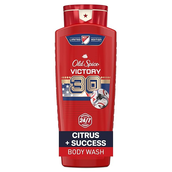 Old Spice Body Wash for Men, MLS Victory, Long Lasting Scent, Freshness that Lasts All Day, Cleanse & Refresh Skin, Limited Edition, Citrus + Success Scent, 21 oz