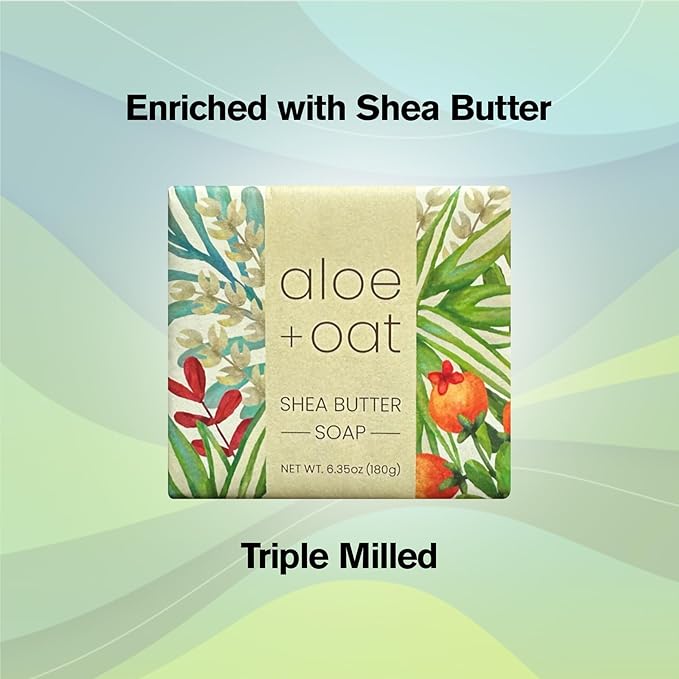 Greenwich Bay Mini Botanical Soap Bars – 12 Pack 1.9 oz Each – Individually Wrapped Guest Soaps for Airbnb, Spa, Travel, Bath – Travel Size Bar Soap Set, Aloe and Oat