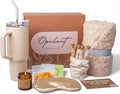 Opulent Luxury Self Care Gifts for Women - Hug in a Box Comfort Care Package - Spa Mothers Day Gift Set with 40 oz Tumbler & Cozy Blanket - Ideal for Thinking of You, Birthday, Sympathy & Corporate