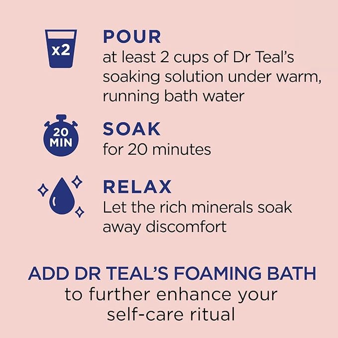 Dr Teal's Limited Edition Strawberry Serenade Pure Epsom Salt and Foaming Bath Set with Basil & Orange