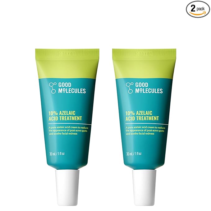 Good Molecules 10% Azelaic Acid Treatment Pack 2 – 30 ml Each - Soothing Facial Formula for Uneven Tone with Azelaic Acid – Vegan & Fragrance-Free Skincare