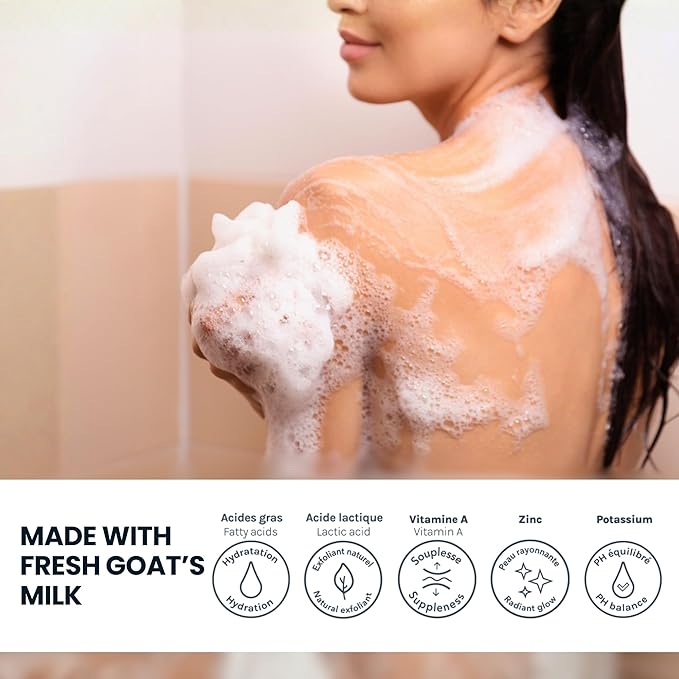 Caprina Goat Milk Bar Soap, ORIGINAL, 5 oz (141 g), Natural Hand & Body Soap Bars, Moisturizing Bath Soap for Sensitive Skin with Vitamins B2 & B3, Original, 5 oz, 4-PACK