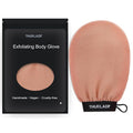 Exfoliating Glove, Korean Exfoliating Mitt Body Scrubber, Viscose Fiber Bath Shower Scrub Gloves, Dead Skin Remover for Body, Skin Care Tools for Smoother Skin, Self-Tan Prep & Removal, Peach