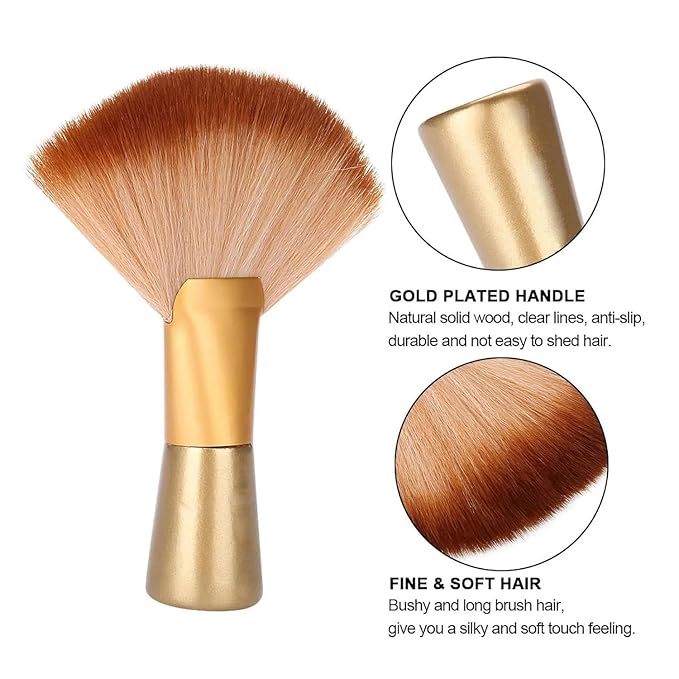 Large Professional Fan Brush, Fluffy Brush for Loose Powder, Setting, Bronzer & Highlighter. Flawless Spray Tan Application, Body Makeup or Salon Essentials.