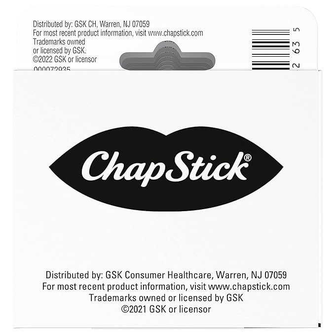 ChapStick Classic Medicated Lip Balm Tubes, Chapped Lips Treatment and Skin Protectant - 0.15x12 Oz (Pack of 144)