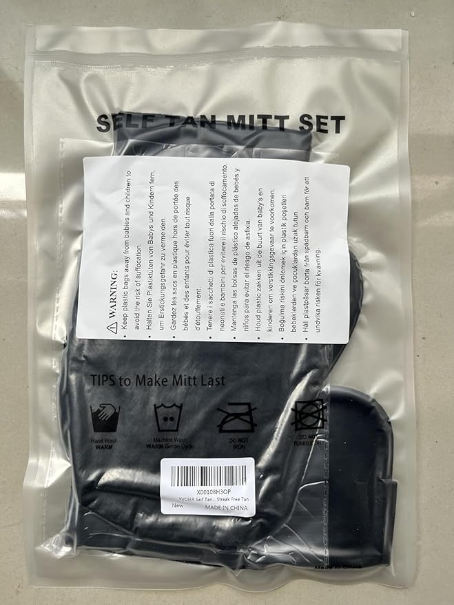 Yvoier Self Tanning Mitt Applicator Kit 4 in 1 Self Applicator Set with Exfoliating Glove,Tan Mitt Applicator, Tanning Back Lotion Applicators for Your Back,Face Mitt for Tanning Lotion, Spray, Mousse