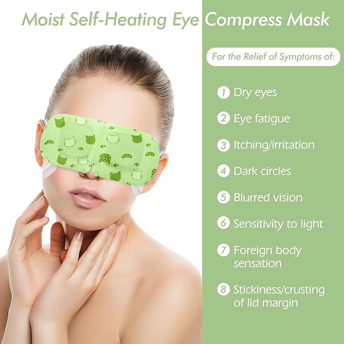 Jekeno Steam Eye Mask, 16 Packs Eye Masks for Dry Eyes, 40-60 Minutes Self Moist Heated Warm Compress Eye Mask Disposable for Sleep, Spa Relaxing Trip Gifts, Travel Essentials for Women Men