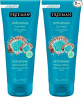 FREEMAN Dead Sea Minerals Anti-Stress Clay Facial Mask, Hydrating & Clarifying, Clears Pores, Face Mask With Lavender & Bergamot For Radiant Skin, Skin Types, 6 fl. oz./175 mL Tube (Pack of 2)