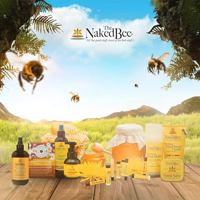 The Naked Bee Coconut and Honey Serious Hand Cream (8oz) Intensive Nourishing Cream for Smoother and Softer Hand - Deep Moisture and Repair for Dry Skin