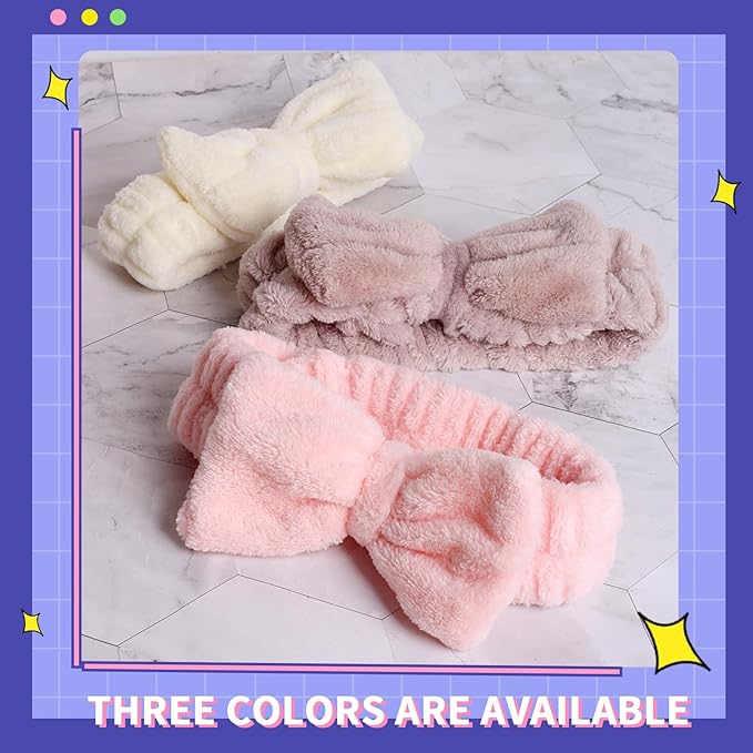 WSYUB Spa Headbands, Makeup Headband,Bow Headband for Washing Face skincare headbands for women,Easter Basket Stuffers Gifts