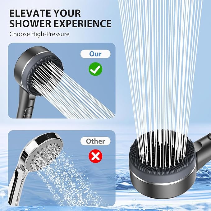Filtered Shower Head with Handheld, High Pressure 3 Spray Showerhead with Filters & Upgraded Anti-clog Nozzles for Hard Water -Remove Chlorine, Reduce Dry Itchy Skin -ON/OFF Switch for Pet Bath
