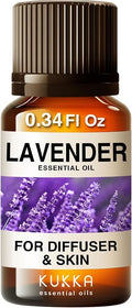 100% Pure Lavender Oil - 0.34 Fl Oz Lavender Essential Oil for Hair, Skin, Diffuser, Aromatherapy & DIY Soap Making Scent