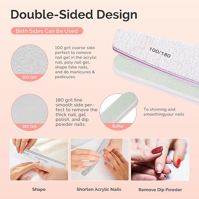 MelodySusie 14PCS Manicure Tools Kit Nail Care Kit with Nail File,Cuticle Trimmer and Pusher,Mini Sandpaper,Nail Brush and Cuticle Oil 25ML