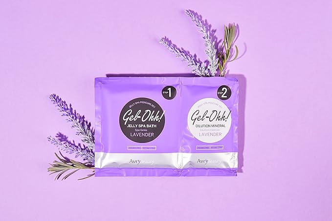 AVRYBEAUTY Gel-Ohh Jelly Spa Bath 3 Pack, Lavender Infused, Lavender Scented, Pedicure, Salon Services, Jelly Pedicure, Pedicure at Home, DIY Pedi
