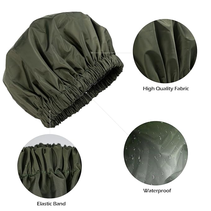 Shower Cap for Women Reusable Waterproof, Large Bath Cap with Elastic Band, Hair Caps for Long Hair and Braids, Green
