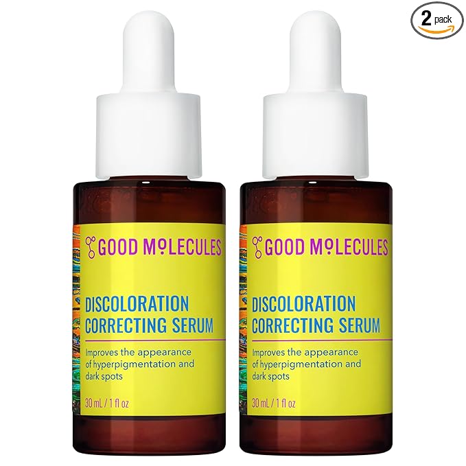 Good Molecules Discoloration Correcting Serum Pack 2 – 30 ml Each | Tranexamic Acid & Niacinamide Serum to Target Dark Spots and Hyperpigmentation, Skin Care for Face