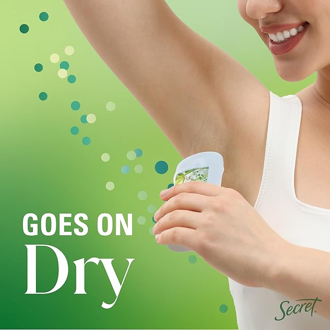 Secret Fresh Antiperspirant Deodorant for Women, 72hr Freshness on the Rocks with Pro-Hyaluronic Acid, Miami Mocktails Edition, Invisible Solid, Lime It Up with Lime & Bergamot Scent, 2.6 oz