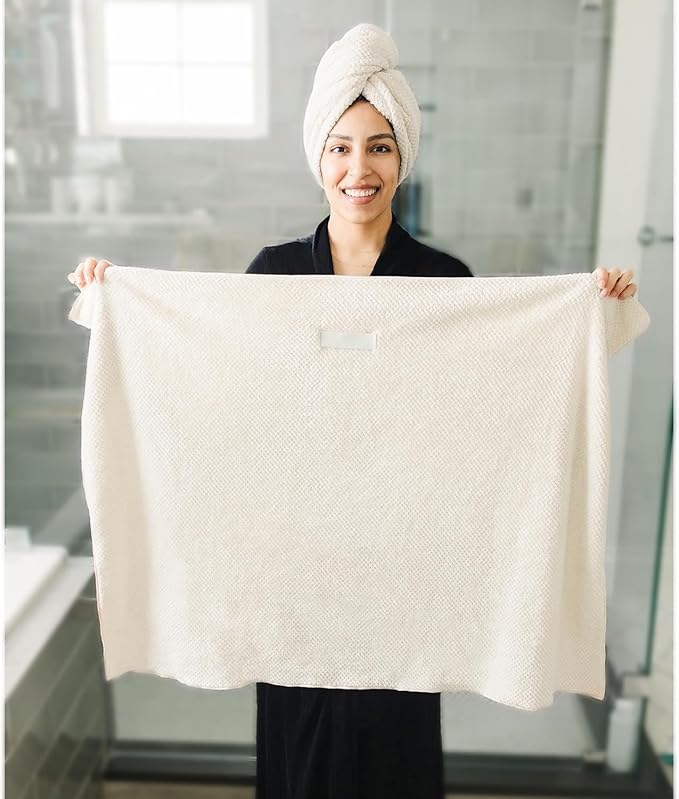 ROLSHOL 2 Packs Large Microfiber Hair Towels for Women, Super Absorbent & Quick Dry Hair Towel Wrap for Curly Hair Long & Short Hair- Anti-Frizz Hair Turbans for Wet Hair - 27.5''*39.4''