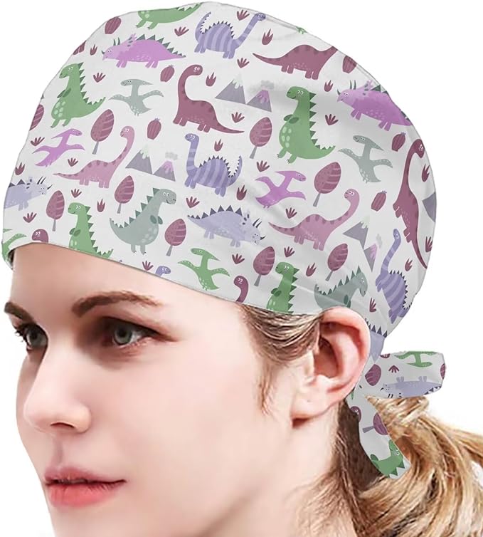 JoyLamoria Novelty Printed Cap with Sweatband Women Men Adjustable Tie Back Hats for Paiting