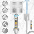 Homlord Filtered Shower Head with Handheld White - High Pressure 6 Modes, 120 Anti-clog Nozzles, Detachable Showerhead with Hard Water Filters, Extra Long 6ft Hose, Power Wash Mode for Bathroom, Pets