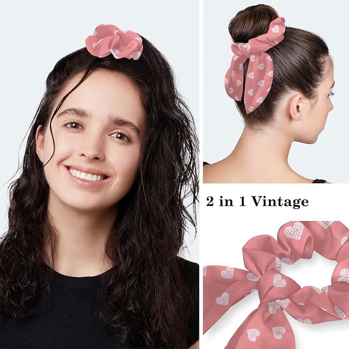 Scrub Caps Women Ponytail Cute Pink and White Leaves Caps Bouffant Working Hat Elastic Tie Back Hats with Button
