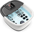 Mia&Coco Foot Bath Spa Soak Tub, Massager with Heat, Bubbles,Vibration,Auto & Manual Temperature Control & Pedicure Feet Spa, Warm Soothing Soak Relief with 22 Removable Rollers (Black&White)