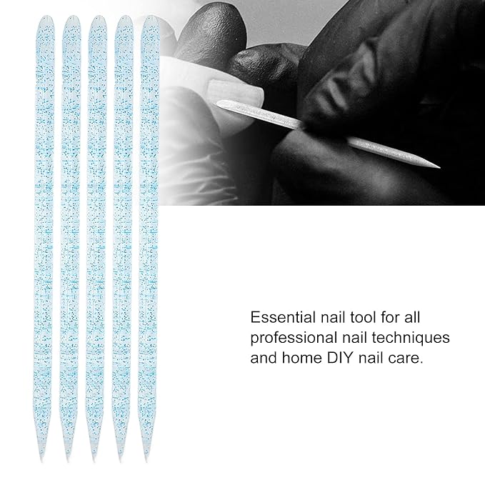 100 pieces disposable cuticle pusher, cuticle pusher remover cleaner for fingernail, cuticle cleaning and nail care for beginners and professional nail technicians(blue)