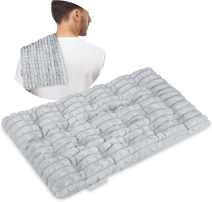 REVIX Microwave Heating Pad, 8 * 14" Flaxseeds Heating Pads Microwavable Moist Heat Therapy for Muscle, Joints, Neck Shoulder, Weighted Hot Pack Warm Compress