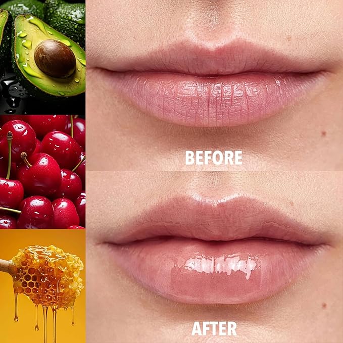3PCS Bee Lip Balm Honey Pot, Moisturizing Avocado Propolis lip Mask,Hydrating Prevention Dry and Cracked Scrubs Exfoliator, Sleep Mask Reduces Lip