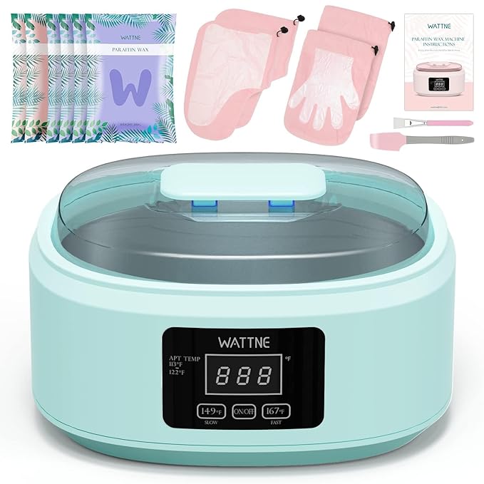 Paraffin Wax Machine for Hand and Feet -Paraffin Wax Warmer Moisturizing Kit Auto-time and Keep Warm Paraffin Hand Wax Machine for Arthritis(Green)