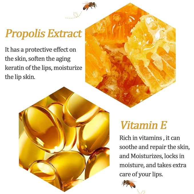 6 PCS Bee Lip Balm Lip Mask Honey Pot, Mothers Day Gifts, Honey Balm Lip Mask Overnight Moisturizing Lip Balm,Sleeping Lip mask Overnight Prevention Dry,Teacher Appreciation Gifts,Party Favors