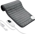 33"X17" Electric Heating pad with 6 Heat Settings, Auto Shut Off, Dark Gray Dry Electric Heating for Back Neck Knee Arms Legs Shoulder Heat Pads for Christmas Birthday Father's Day Mother's Day