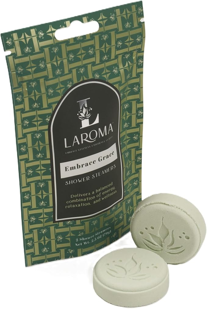 Laroma Aromatherapy Shower Steamers,10 Pack Shower Bombs for Men & Women, Made in The USA, 5 Essential Oil Blended Scents for Relaxation & Stress Relief