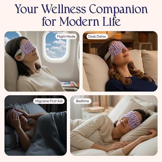 FOMIN Steam Eye Mask for Mothers Day - 20 Pack - Lavender - Self Heating Warm Compress for Dry Eyes, Heated Eye Mask for Sleep, Puffiness & Dark Circles Relief, Spa Relaxation Gifts for Mom