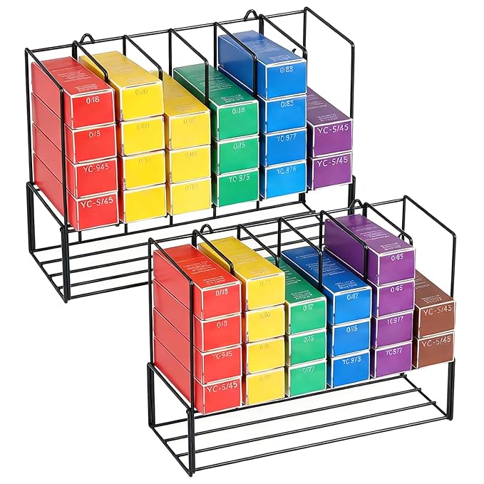2 PCS Hair Color Organizer for Salon Storage Rack Wall Mounted Hair Color Racks for Salon Cabinet Hairs Dye Tube Storage Display Rack for Stylists Spa Beauty Home
