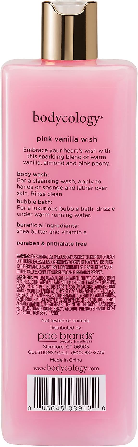 Bodycology Pink Vanilla Wish Body Wash Women 16 oz