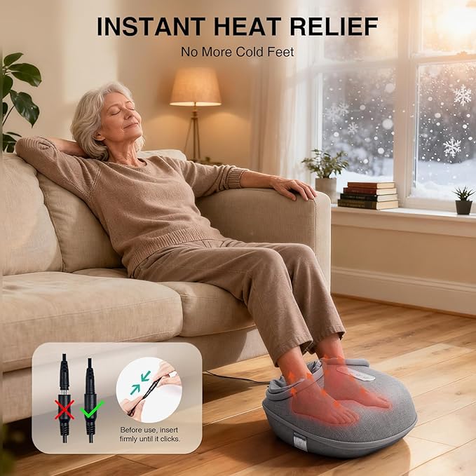 Medcursor Foot Massager with Heat - Mothers Day Gifts Shiatsu Deep Kneading, Delivers Relief for Tired Muscles and Plantar, Multi-Level Settings & Adjustable Intensity for Home, Gifts for Women Mom