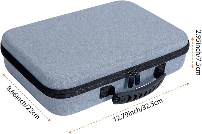 Essential Oils Carrying Case Holds 60 Grids for 1-3ML Roller Bottles 5ml, 10ml, 15ml Bottles Storage Organizer Bag Hard Shell EVA, Essential Oil Bag with Detachable Sponge Pad Grey