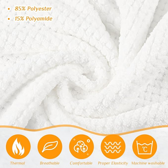 Tigeen Plus Size Towel Wrap for Women Spa Robe Set with Shower Hair Drying Turban Cap Towel Headband Adjustable Bathrobe