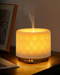 Essential Oil Diffuser - 280ml Ceramic Diffuser for Large Room & Commercial Use, 2.4MHz Aromatherapy Diffuser with Cool Mist Humidifier & Night Light, Ideal for Bedroom, Office, Yoga, Spa, Gifts