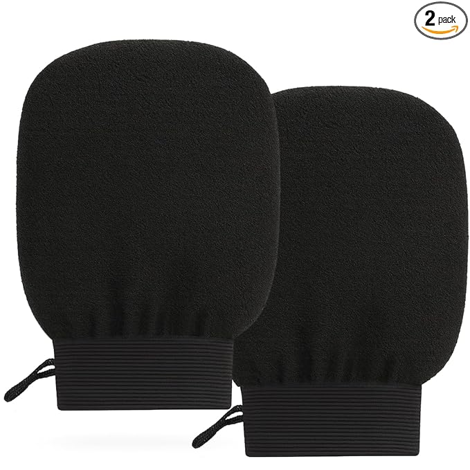 2-Pack Hemp Bath Gloves – Natural Shower Mitts for Body Scrub, Gentle Exfoliating Washcloth Mittens for Men & Women Skincare
