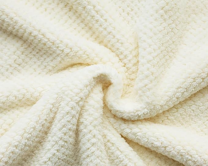 2 Pack Bath Towel Set, Waffle Bath Towel Set, Microfiber Super Soft Highly Absorbent, Sturdy Quick Drying Towels for Bathroom, Gym, Sports, Yoga (2 Piece 27" x 55", 2White)